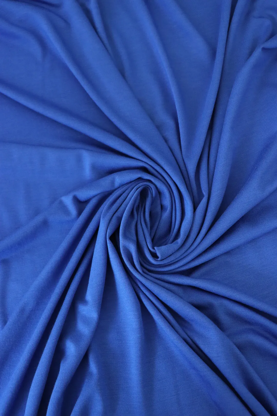 4YD 7IN REMNANT; China Blue Bamboo Spandex