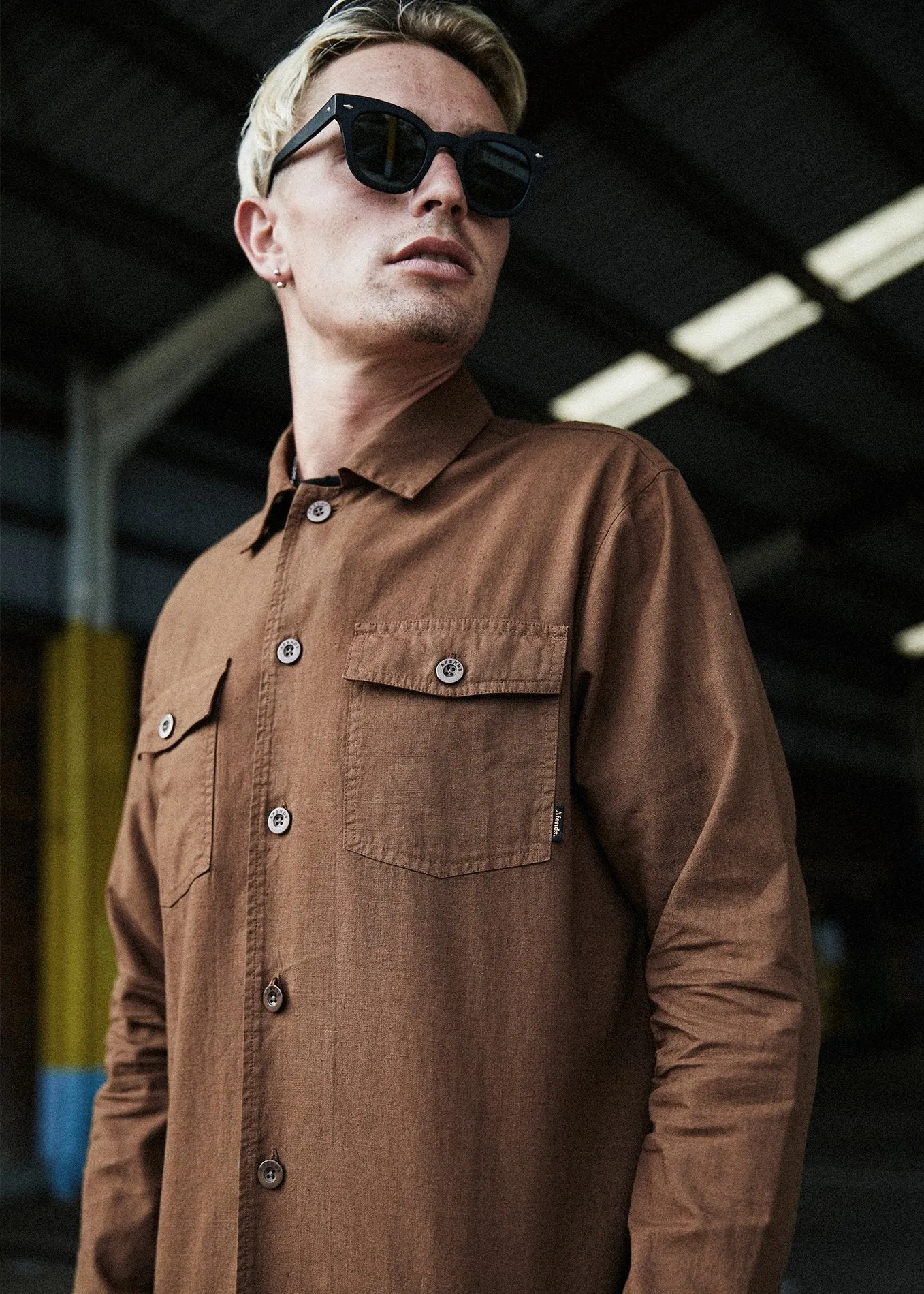 Afends Mens Maverick - Hemp Work Shirt