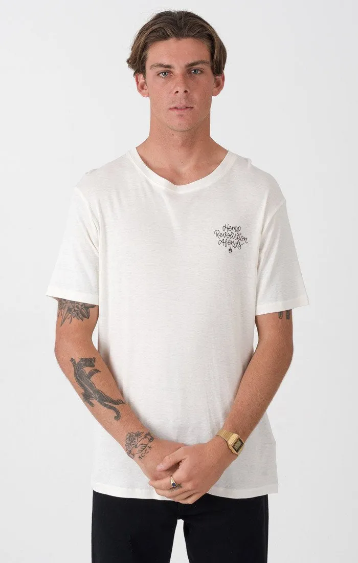 Afends Mens Writings - Standard Fit Hemp Tee