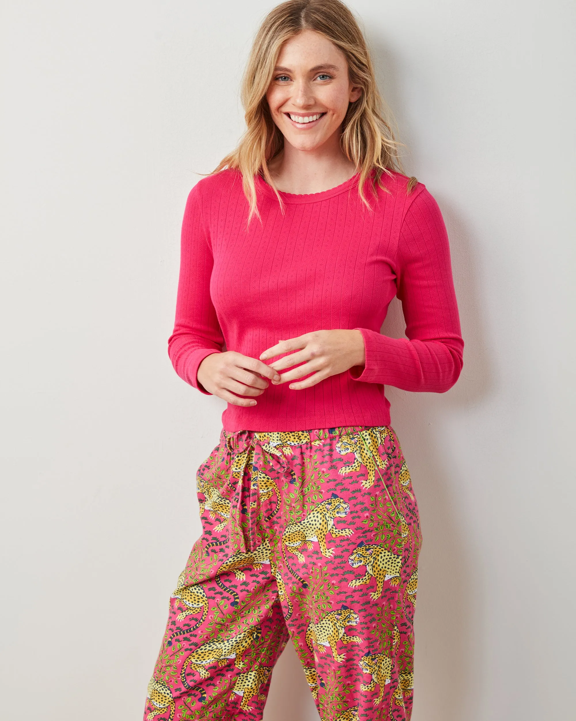 Bagheera - Lightweight Flannel PJ Pants - Hot Pink