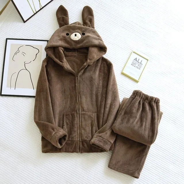 Bear Bunny Soft Flannel Pyjamas