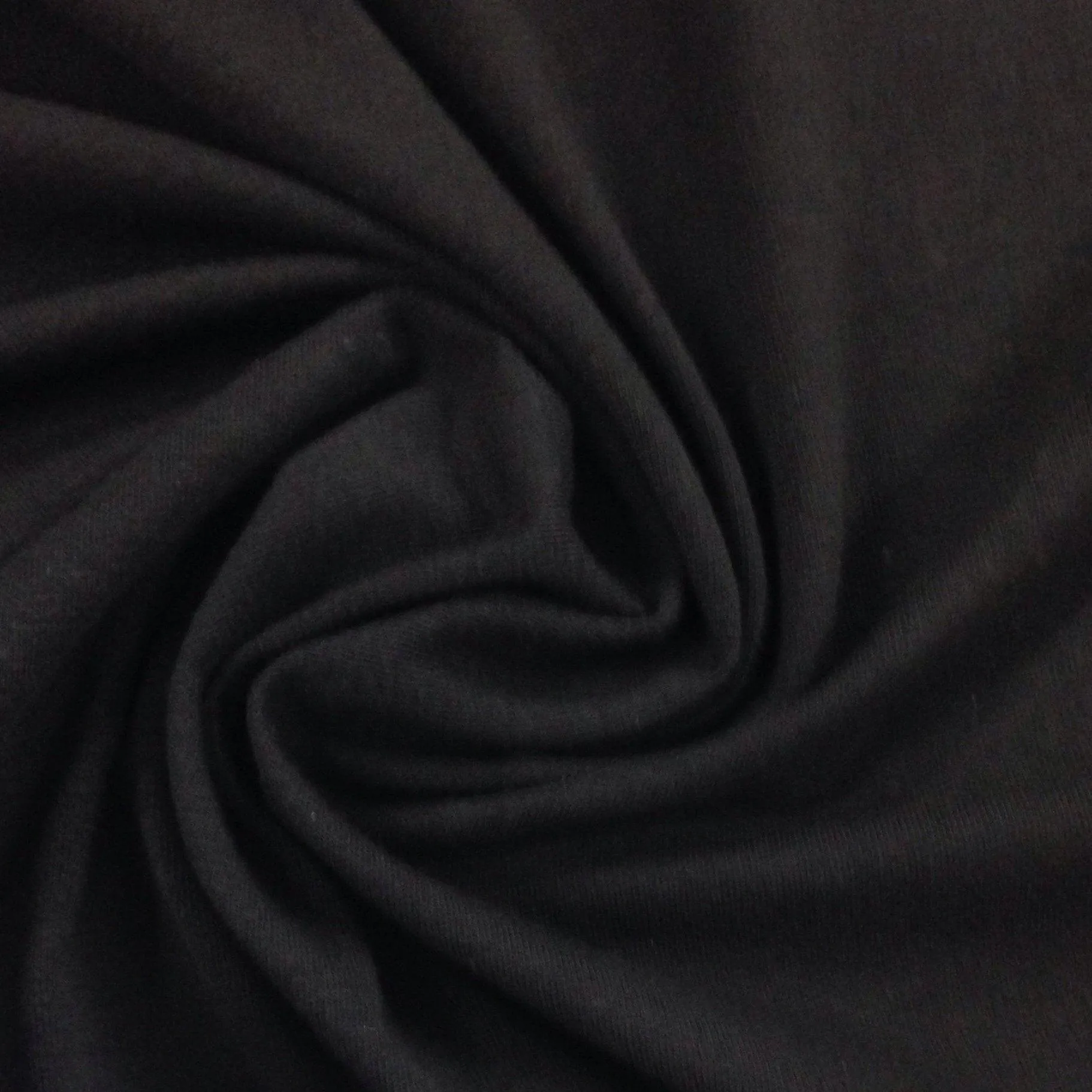 Black Hemp Stretch Jersey Fabric - 240 GSM