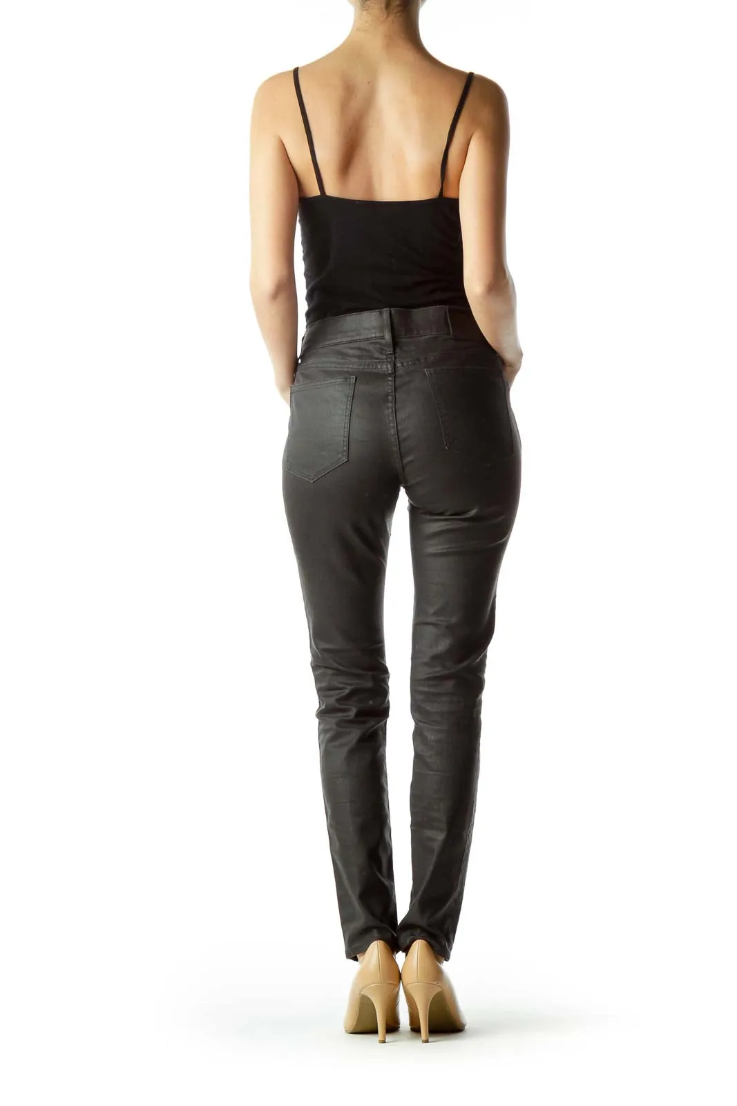 Black Slim Denim Pants