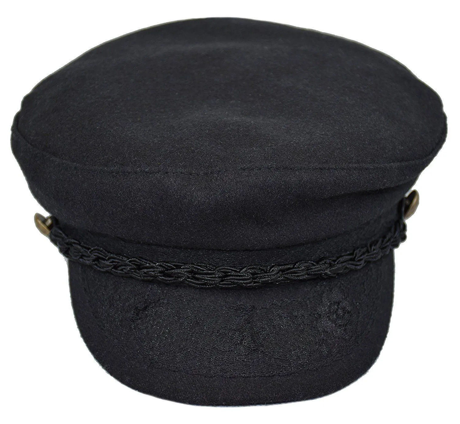 Black Wool Greek Fisherman Hat