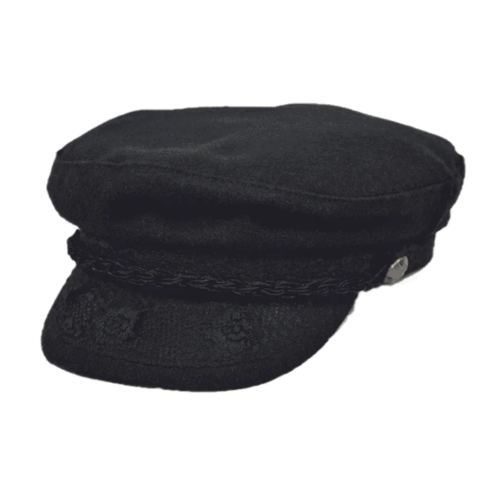 Black Wool Greek Fisherman Hat