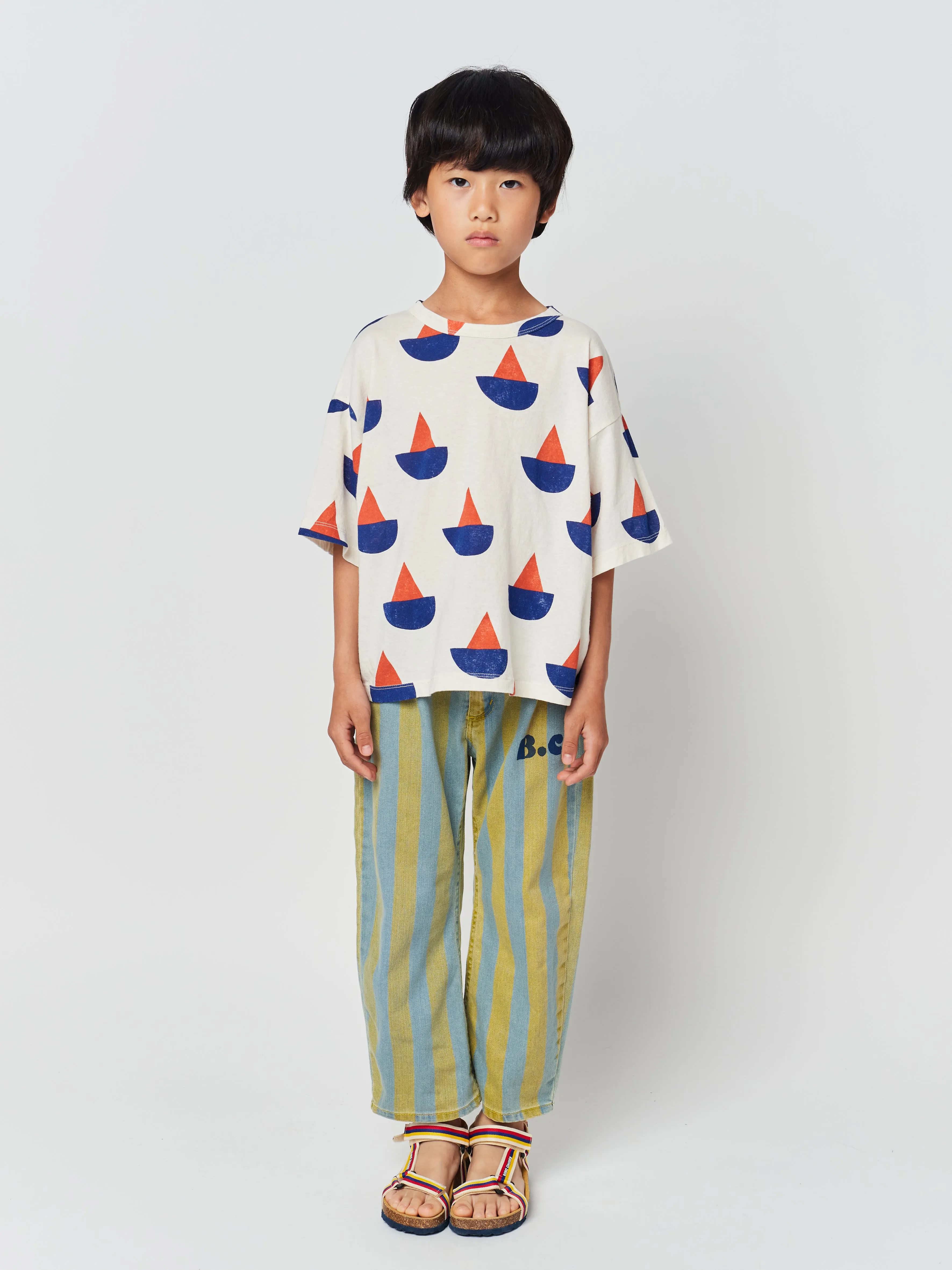 Bobo Choses Vertical Stripes Denim Pants