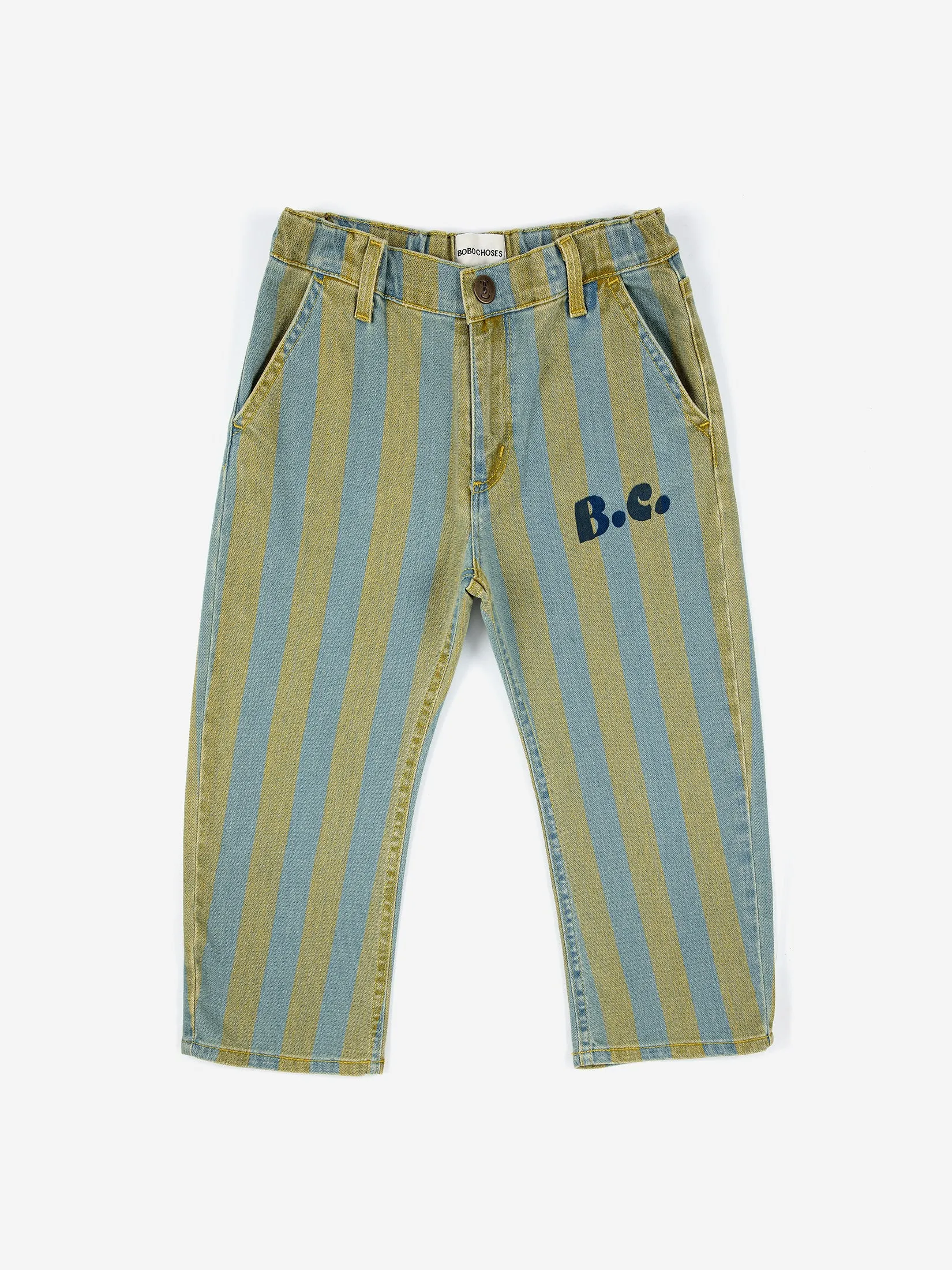 Bobo Choses Vertical Stripes Denim Pants