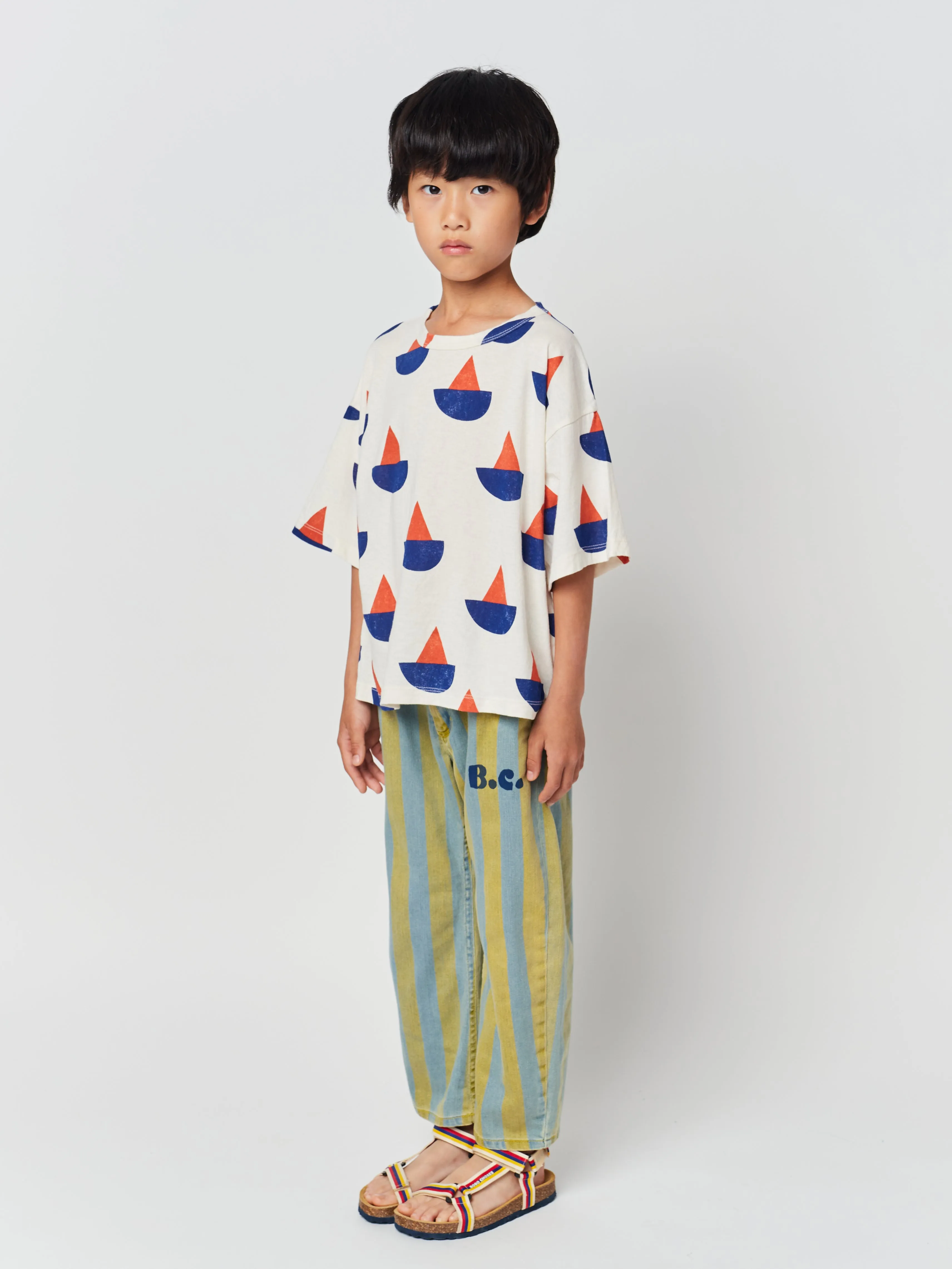 Bobo Choses Vertical Stripes Denim Pants