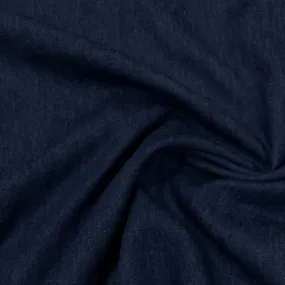 Dark Blue Hemp Organic Cotton Denim Fabric