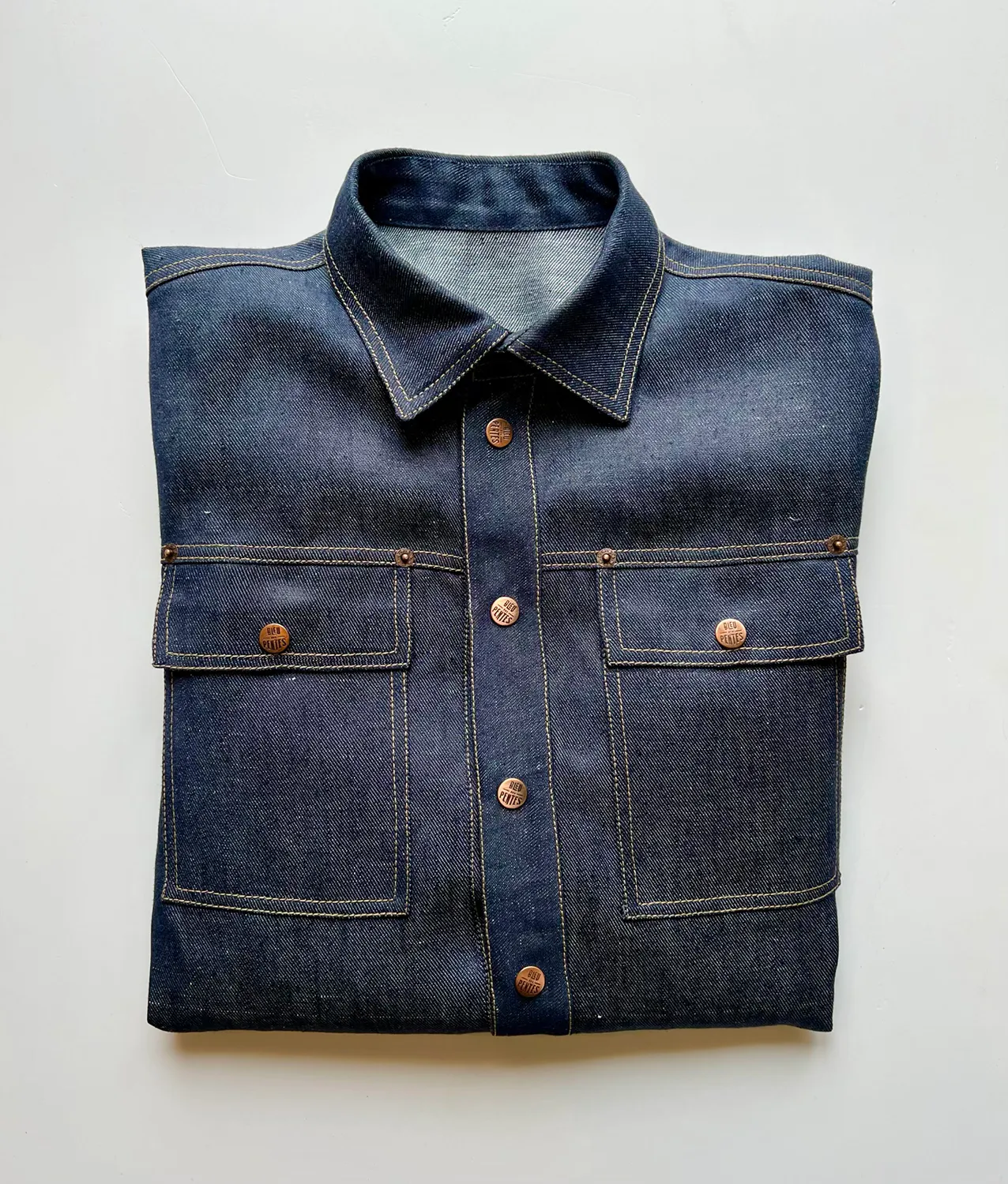 Denim Selvedge Shirt -100% hemp | Blue