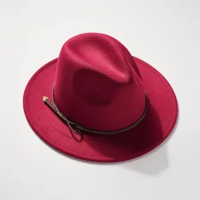 Faux Wool Fedora Hat