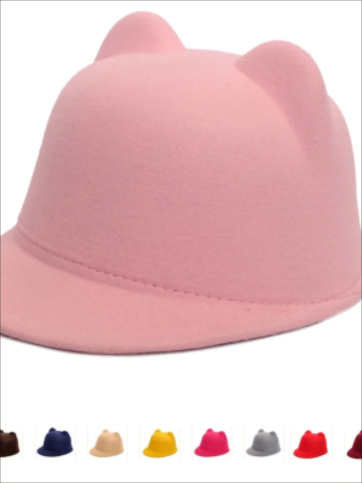 Girls Cat Ear Fedora Hat