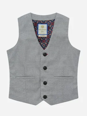 Grey Structured Suit Waistcoat