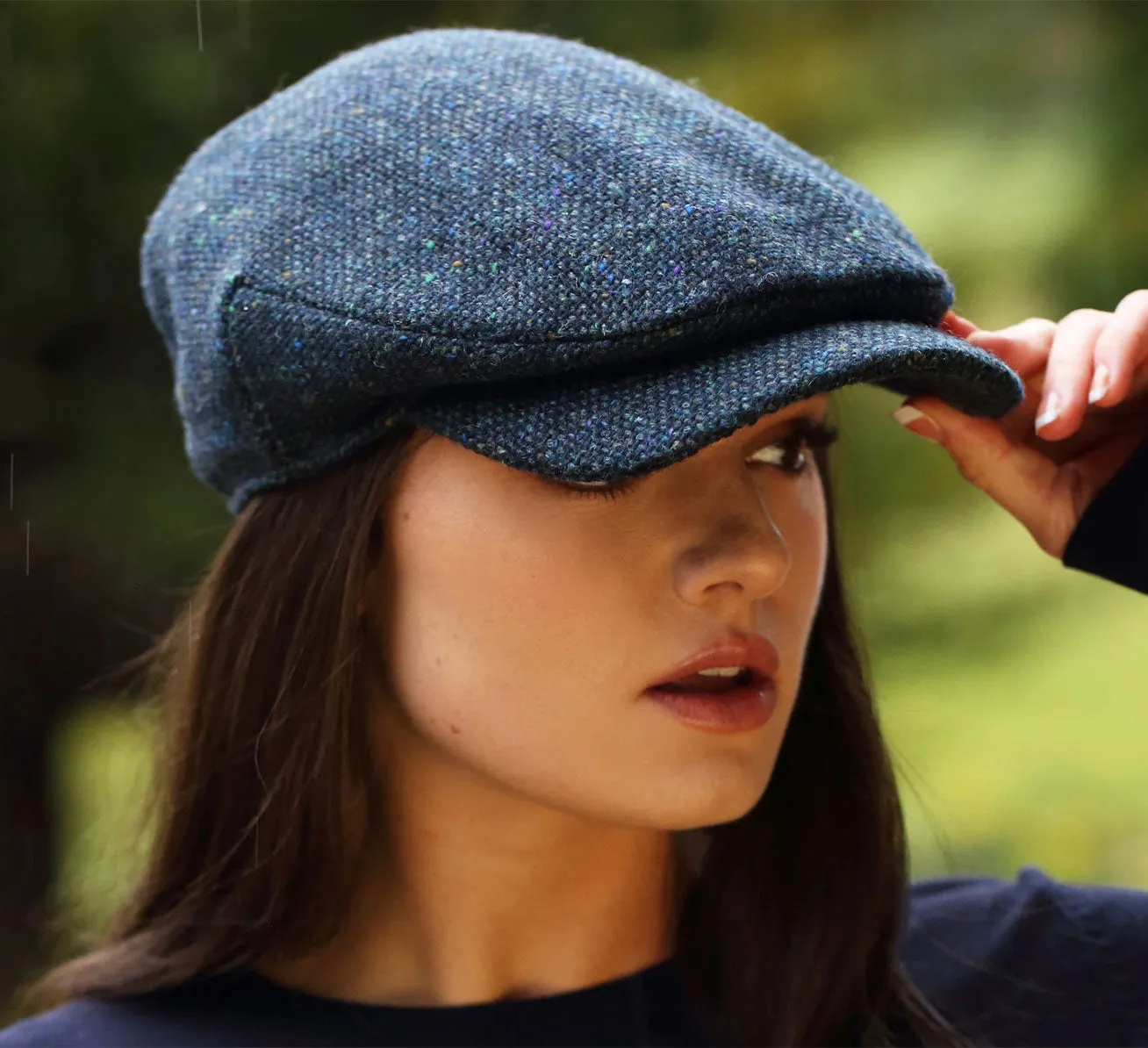 Hanna Daithi Tweed Cap | Navy