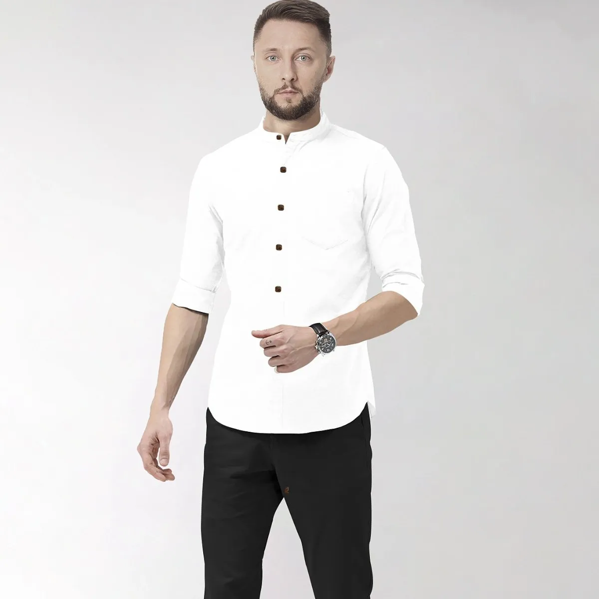 Hemploom - Classic Hemp & Cotton Shirt in Solid White