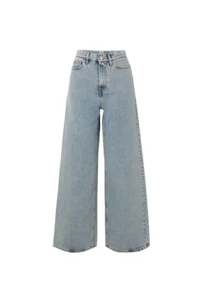 High-rise Wide-leg Organic Jeans