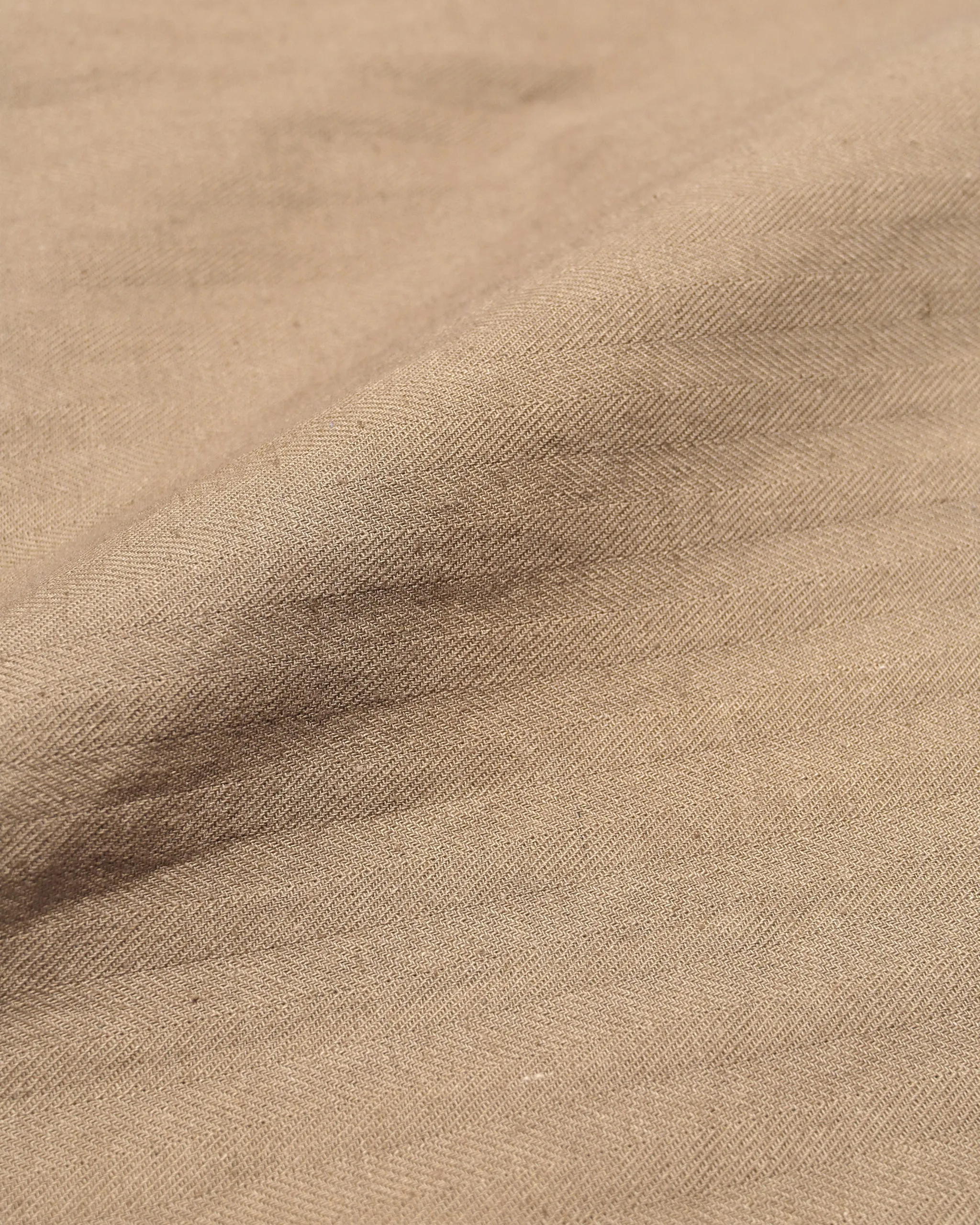 Hiro Shirt - Sand Herringbone Twill