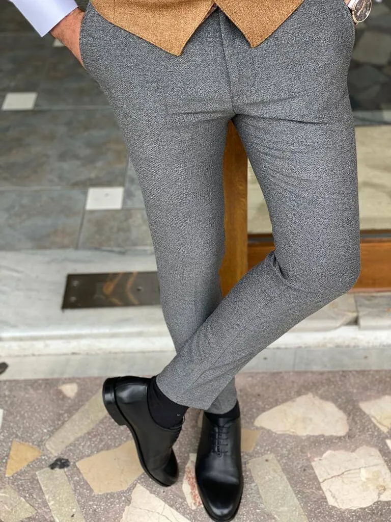 Hollo Gray Slim Fit Trousers