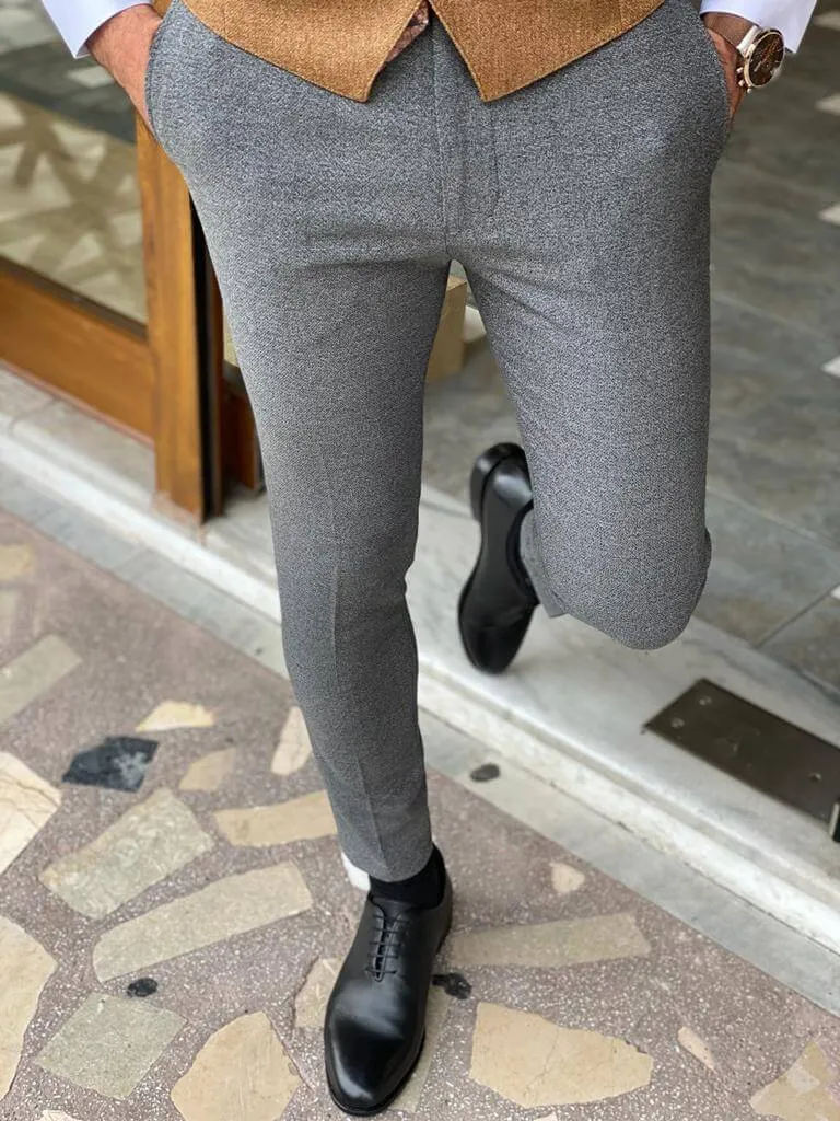 Hollo Gray Slim Fit Trousers