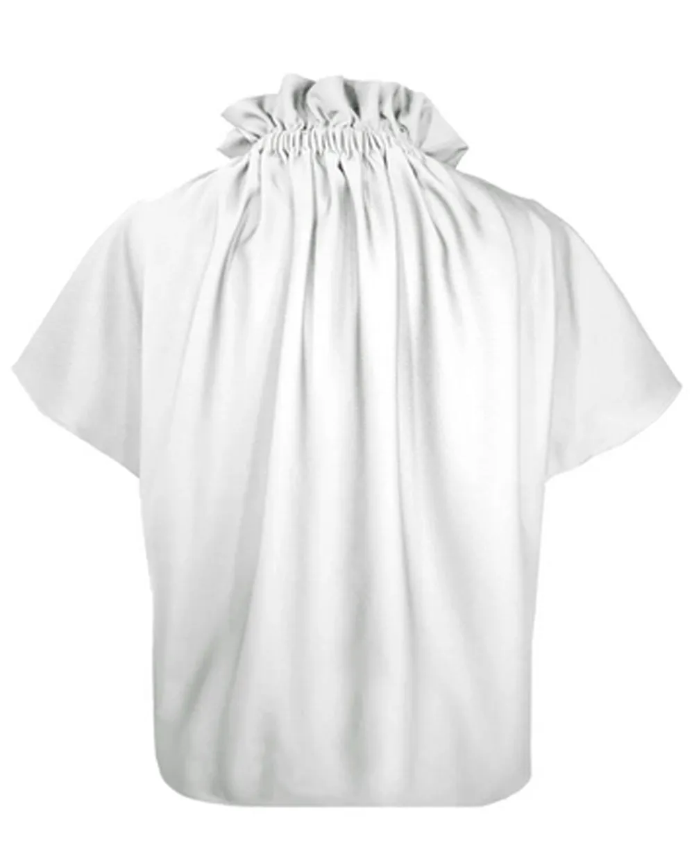 Ivory Crinkle Ruff Blouse