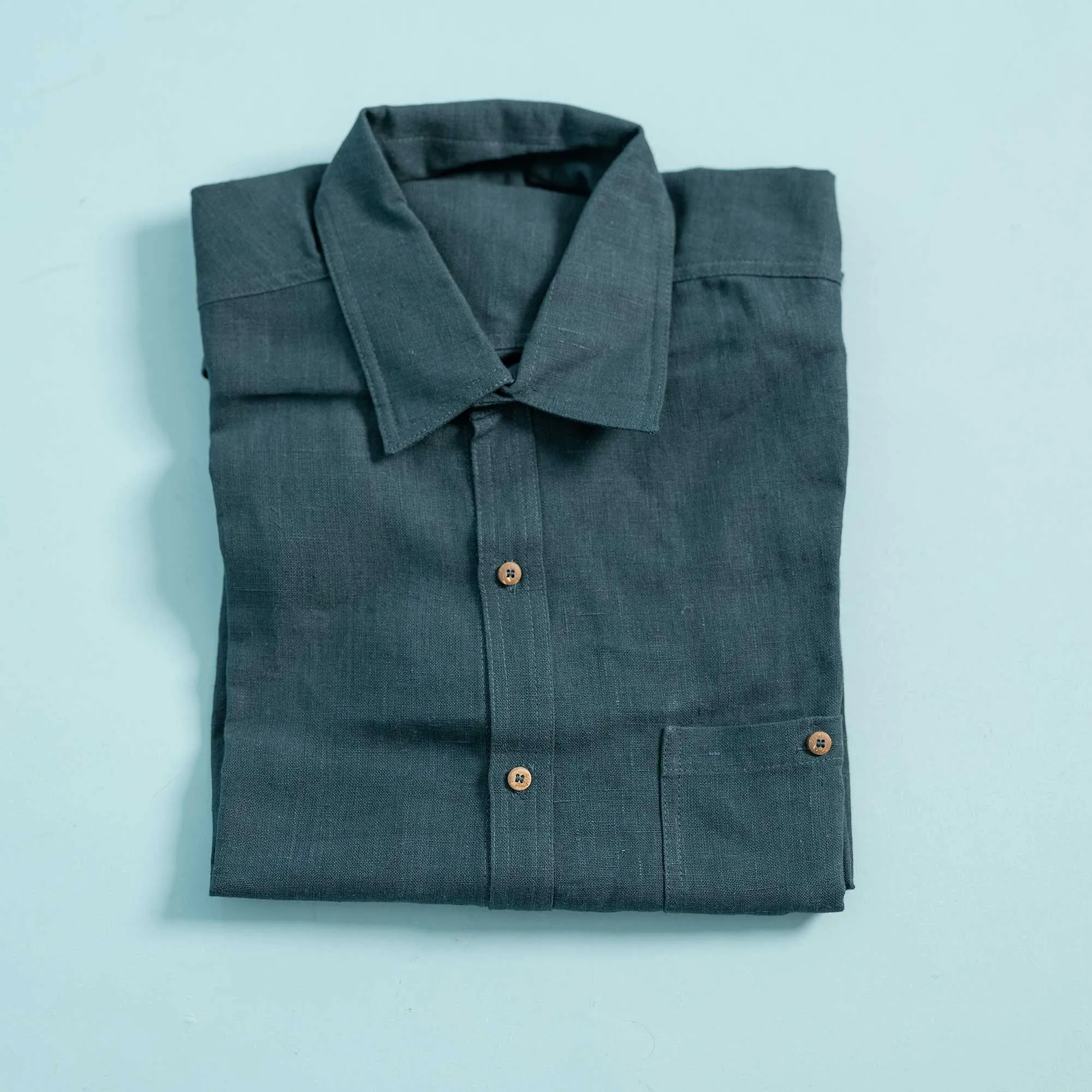 JAKE 100% Organic Hemp Oxford Shirt with Pocket (Closeout - Final Sale)