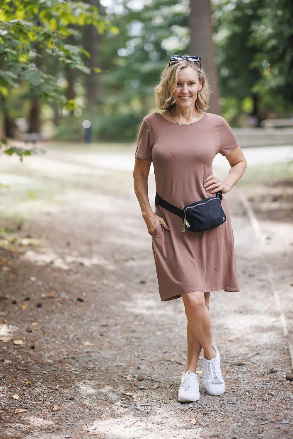 Leena Bamboo T-Shirt Dress (Mocha)