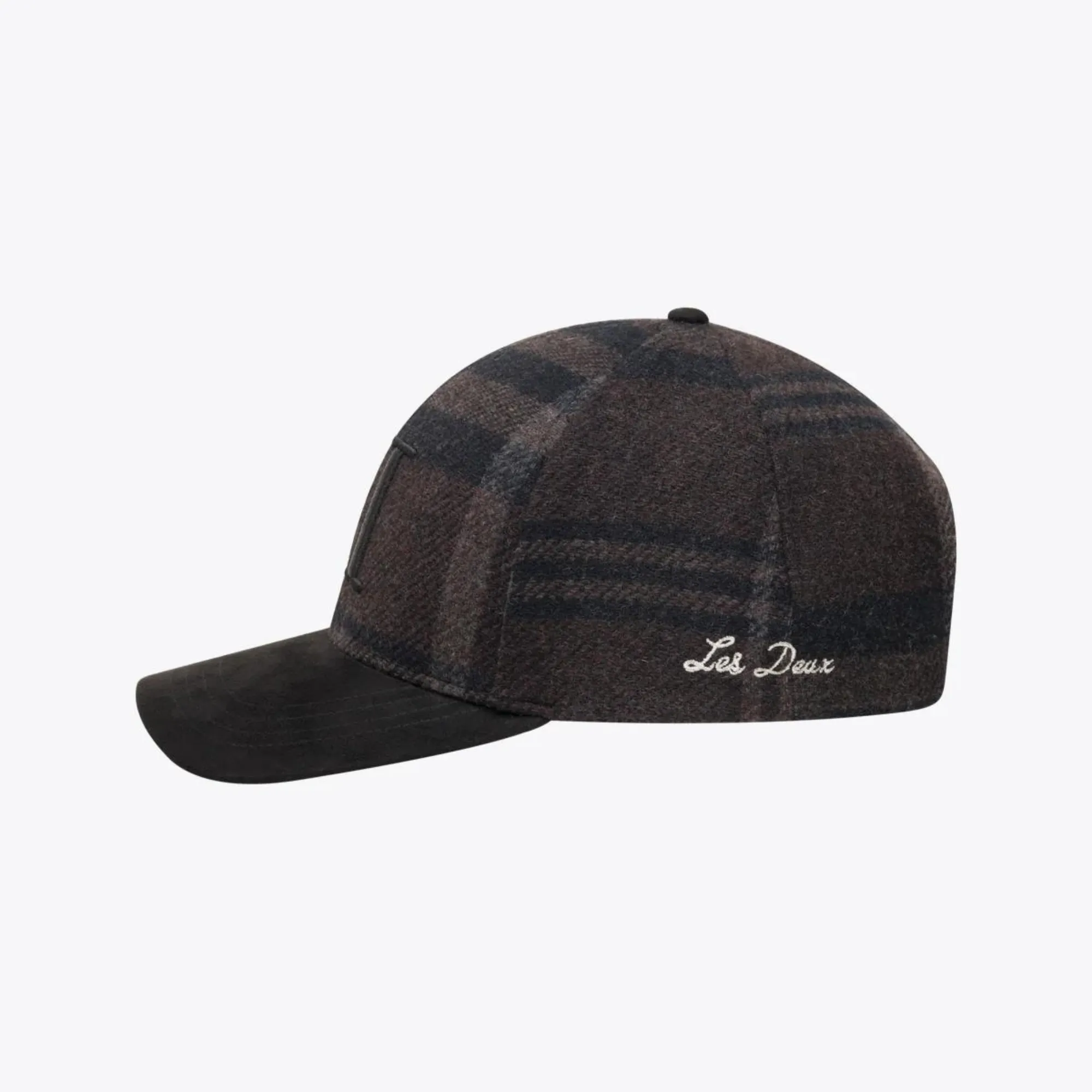 Les Deux Baseball Cap Check Wool