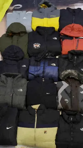 Mix branded puffer jackets