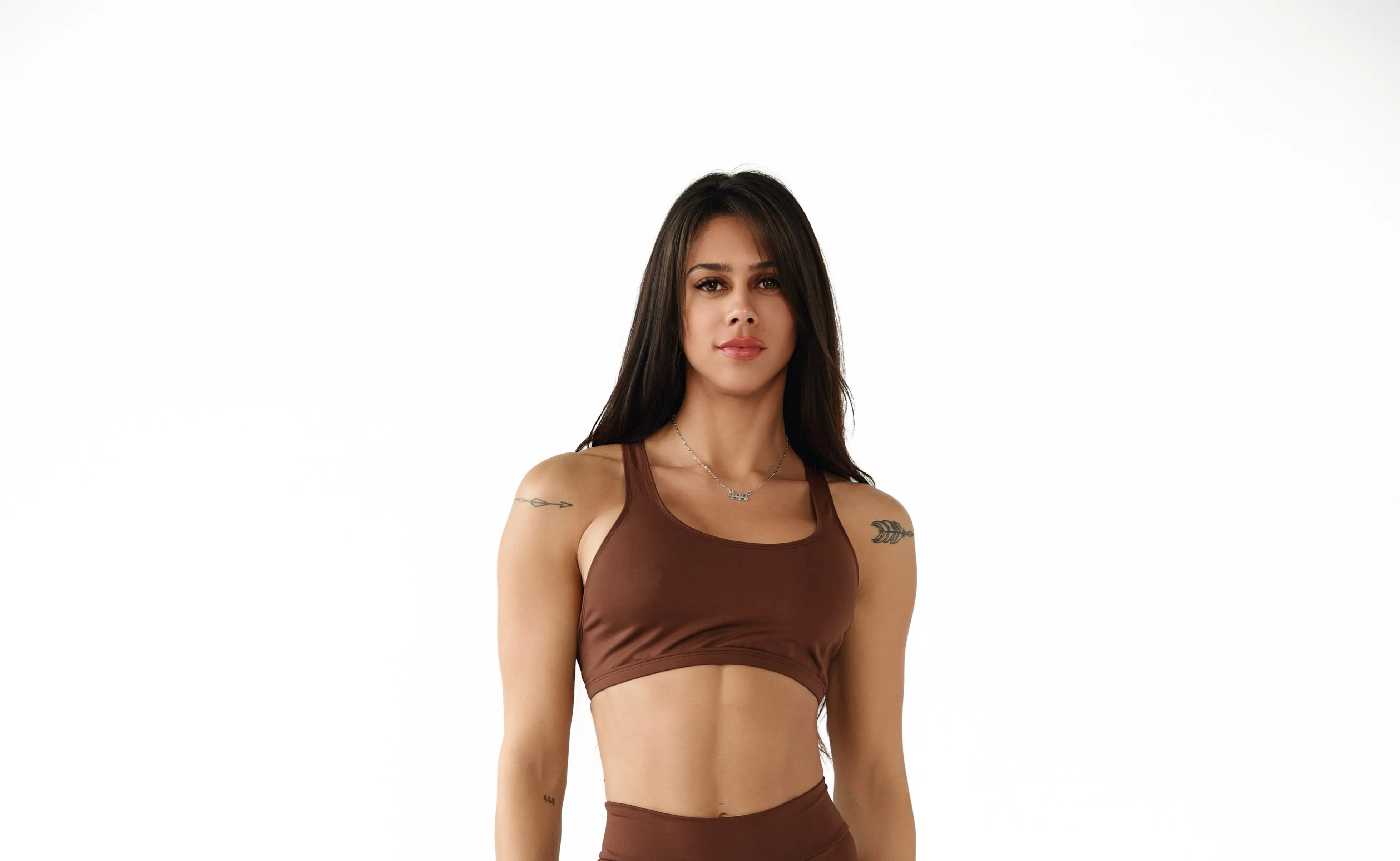 Mocha Web Spire Top