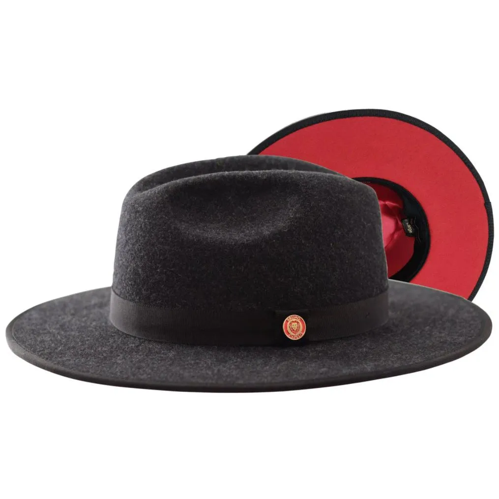 Monarch Color Bottom Wide Brim Fedora by Bruno Capelo