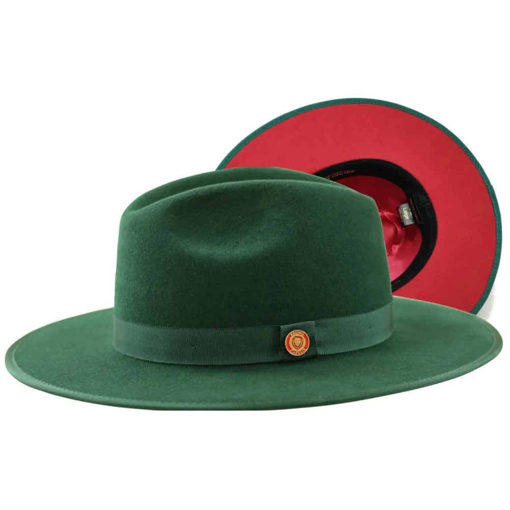 Monarch Color Bottom Wide Brim Fedora by Bruno Capelo