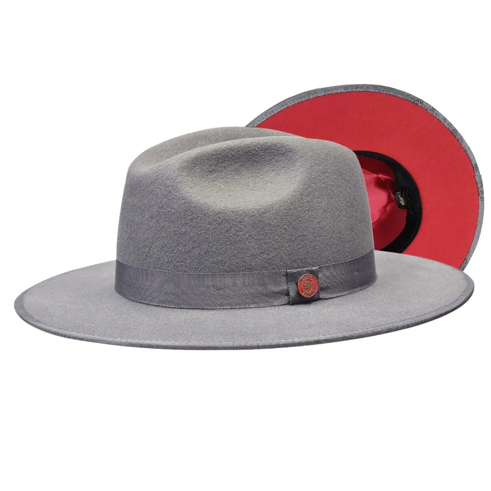 Monarch Color Bottom Wide Brim Fedora by Bruno Capelo