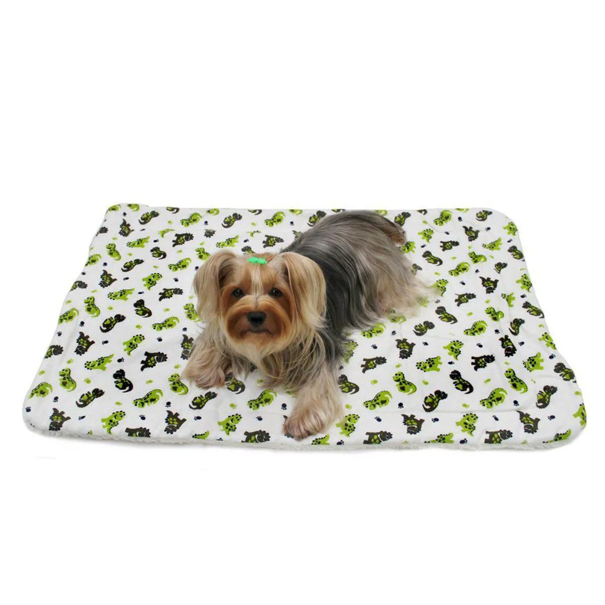 Playful Dinosaur Flannel Dog Blanket