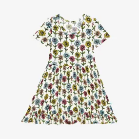 Posh Peanut Short Sleeve Ruffled Twirl Dress - Maya Lynn