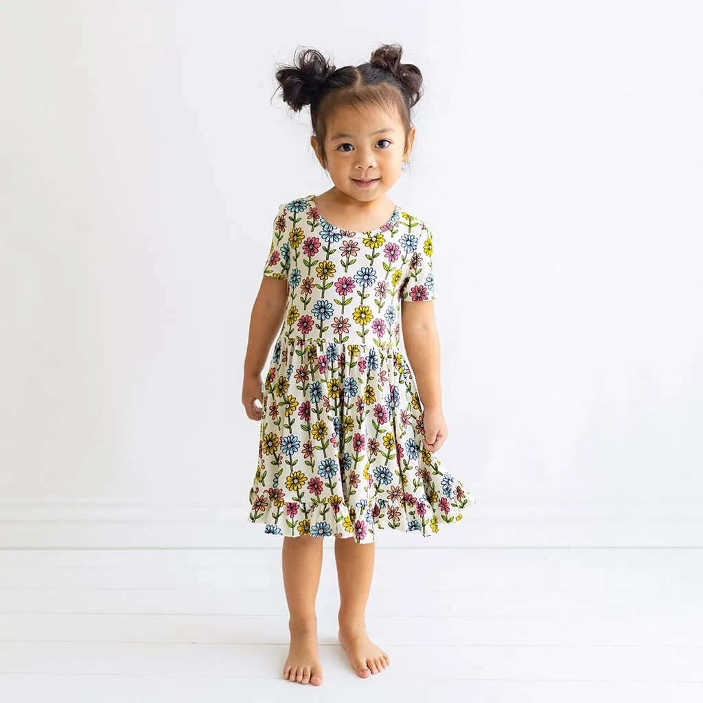 Posh Peanut Short Sleeve Ruffled Twirl Dress - Maya Lynn