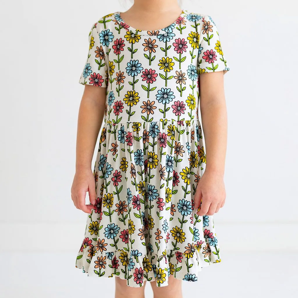 Posh Peanut Short Sleeve Ruffled Twirl Dress - Maya Lynn