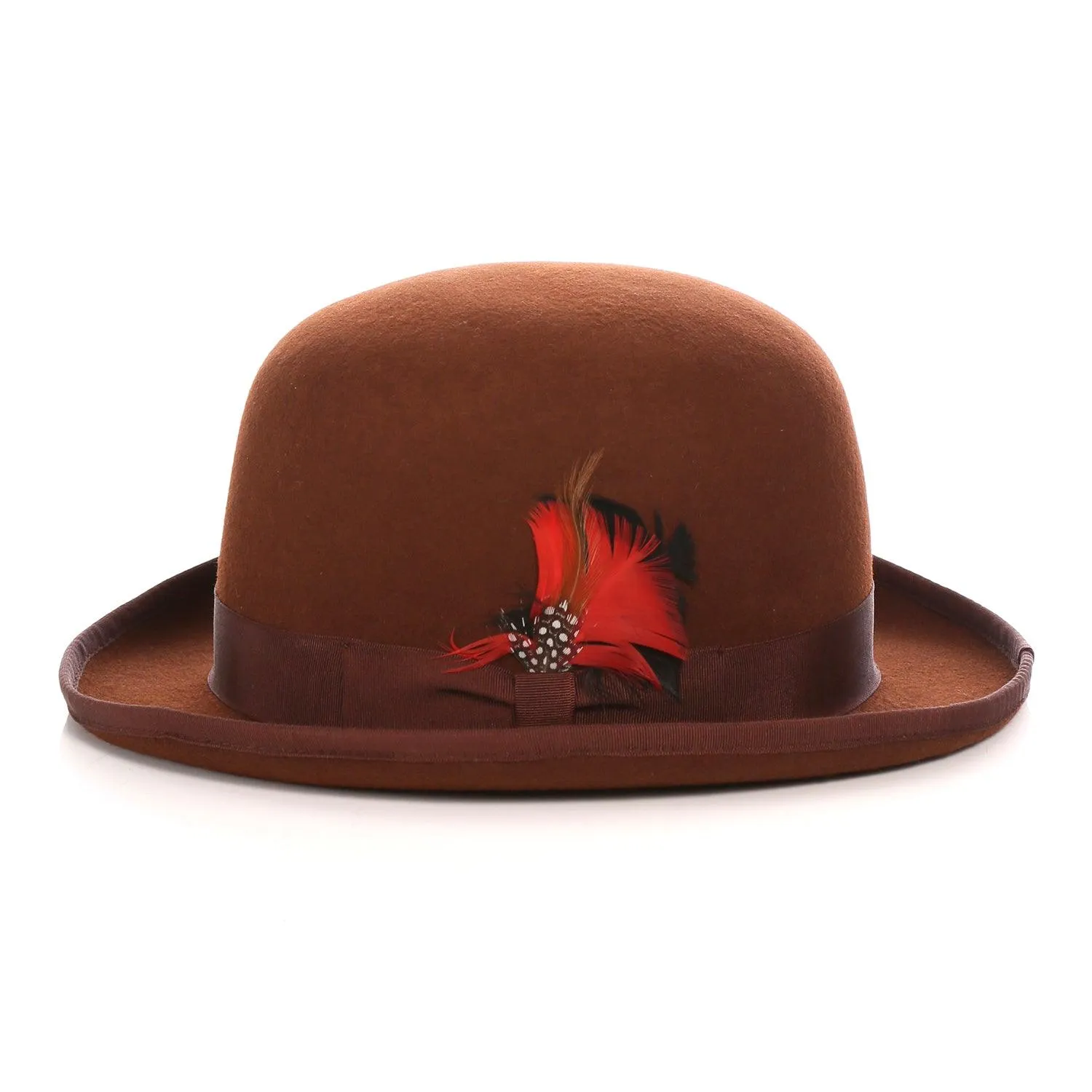 Premium Wool Derby Hat - Brown