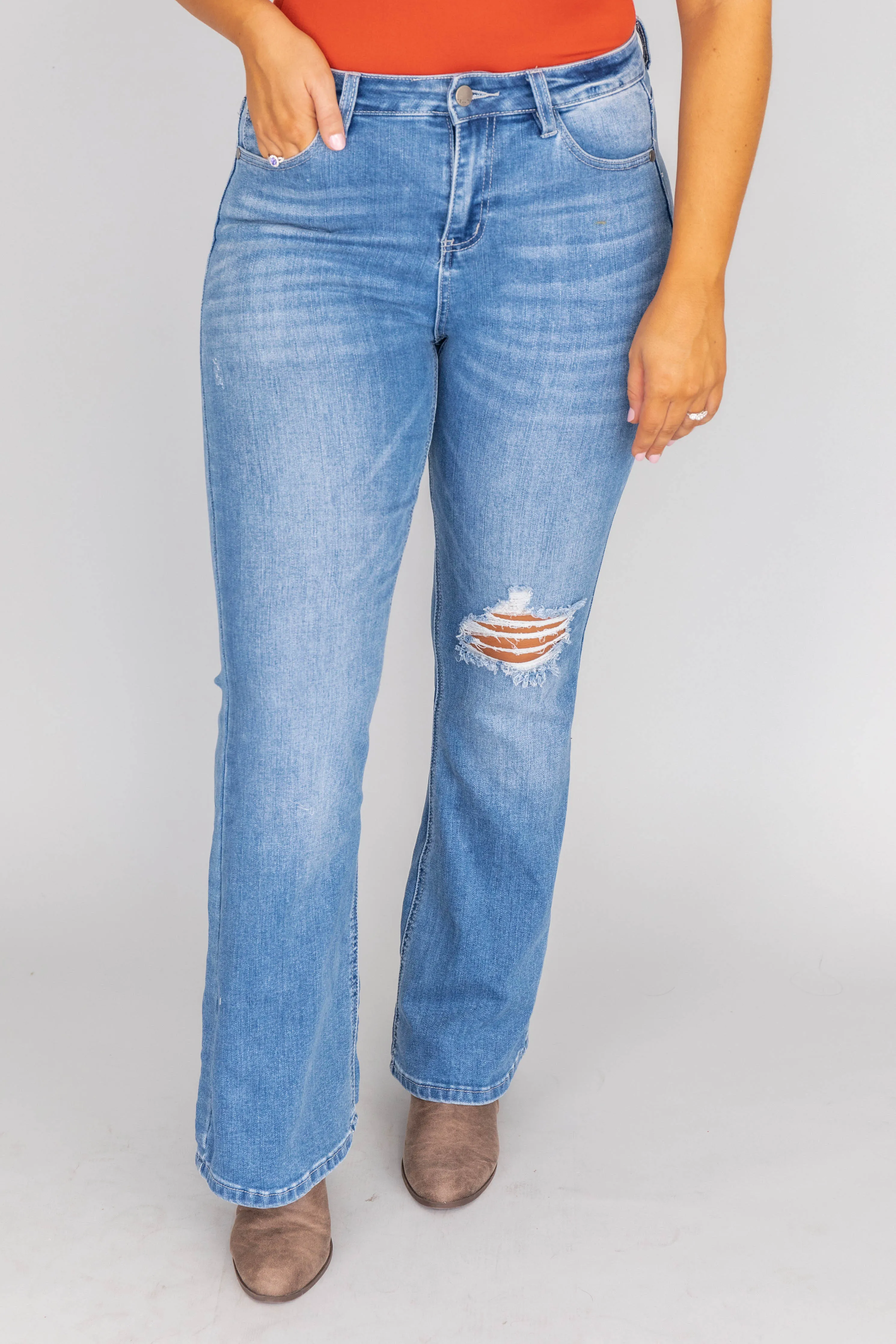 Reagan Medium Wash Flare Jeans FINAL SALE