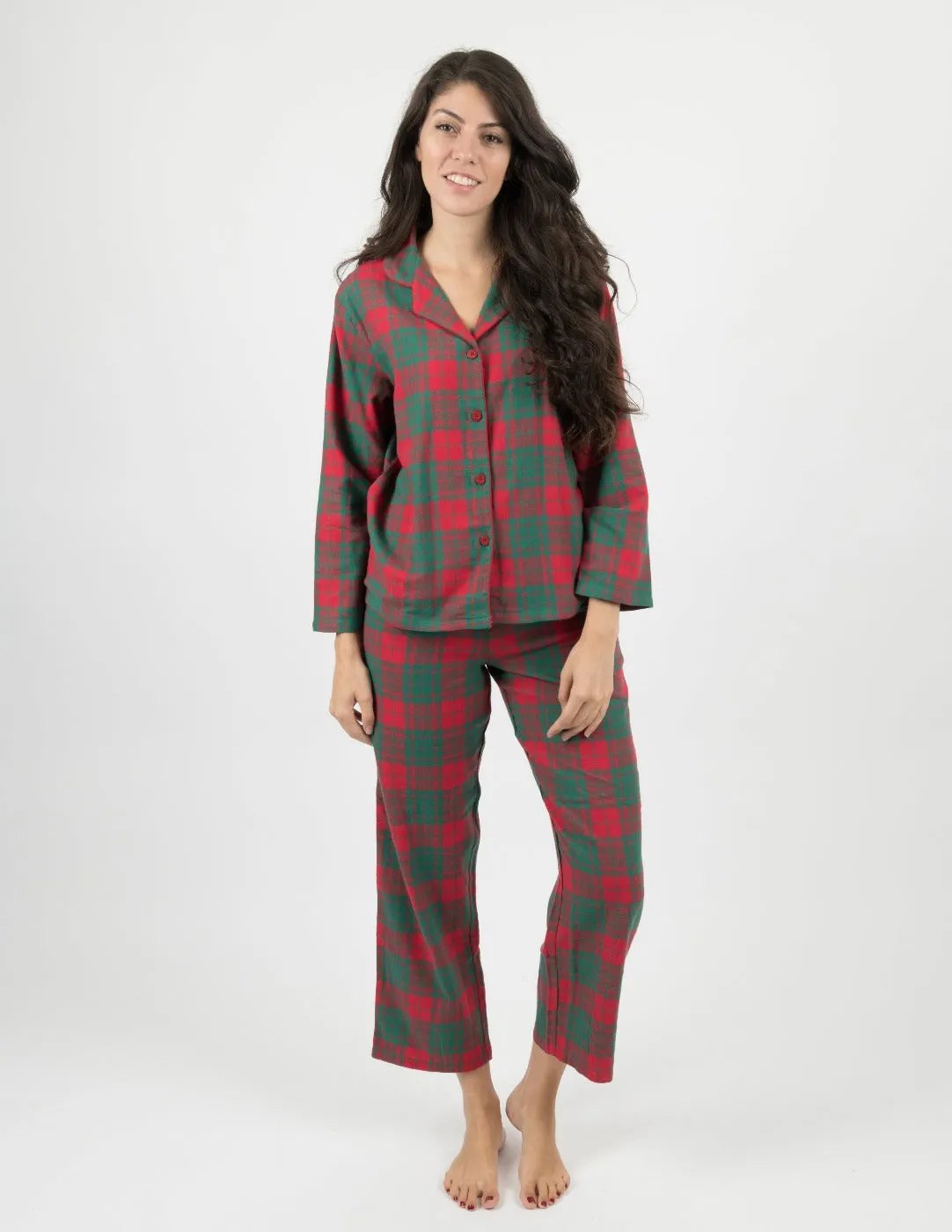 Red & Green Matching Family Pajama Set