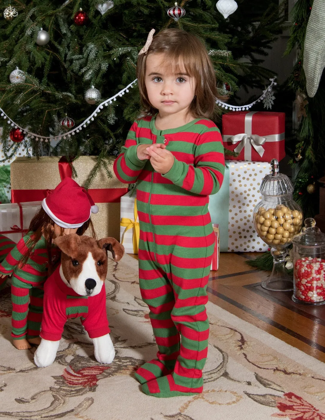 Red & Green Matching Family Pajama Set