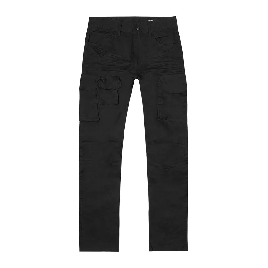 Slim Utility Twill Pants - Black