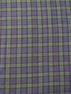 Tartan Plaid Uniform Apparel Flannel Fabric / Green/Purple