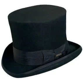 The Topper - Scala WF567 Grey Wool Felt Top Hat - 7" Tall