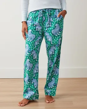 Tiger Queen - Petite Lightweight Flannel PJ Pant - Jade