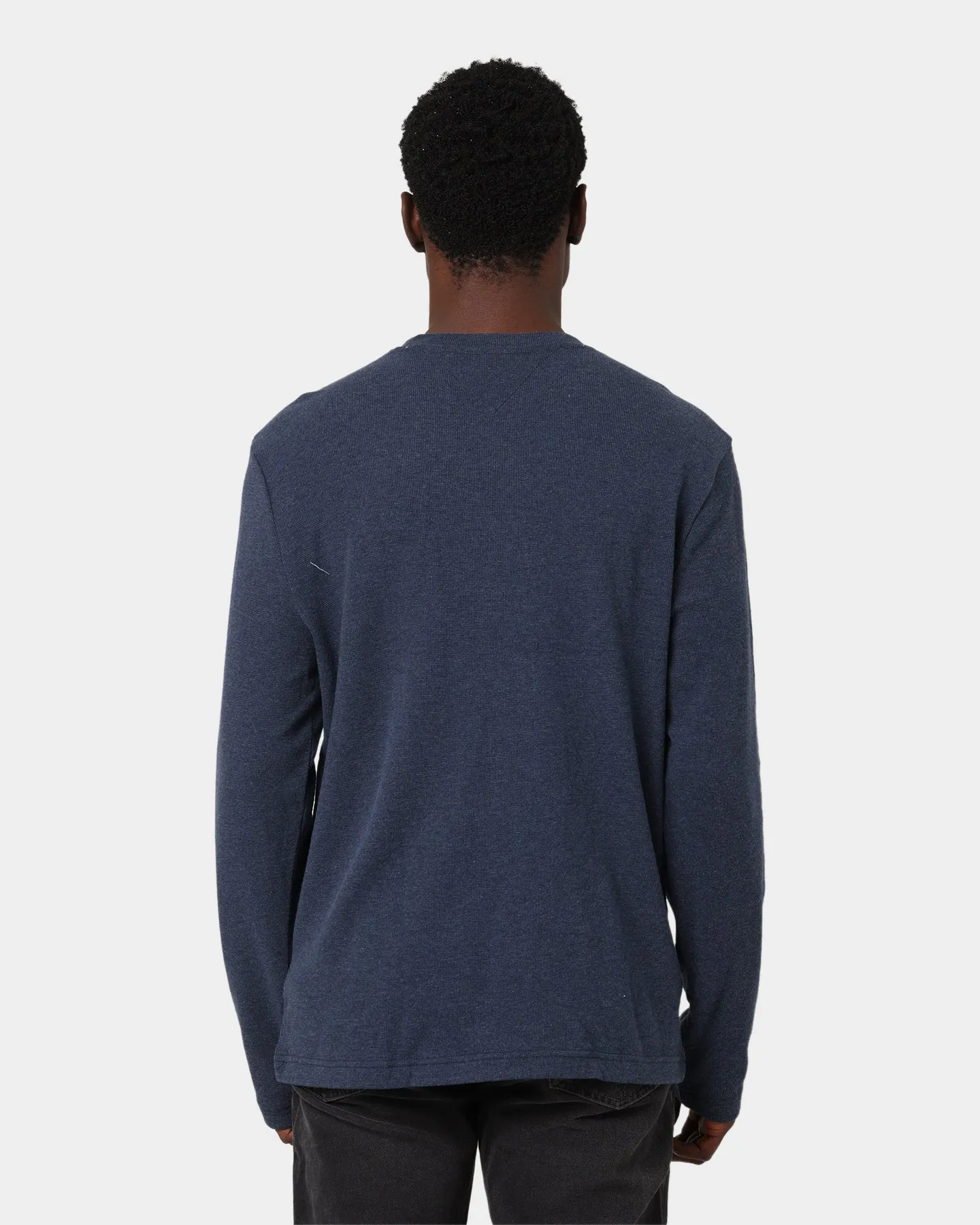 Tommy Jeans Mini Waffle Jaspe Long Sleeve Twilight Navy/Heather