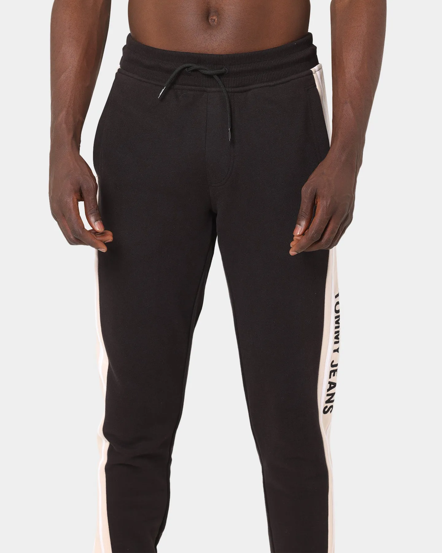 Tommy Jeans Rib Insert Track Pants Black/Smooth Stone