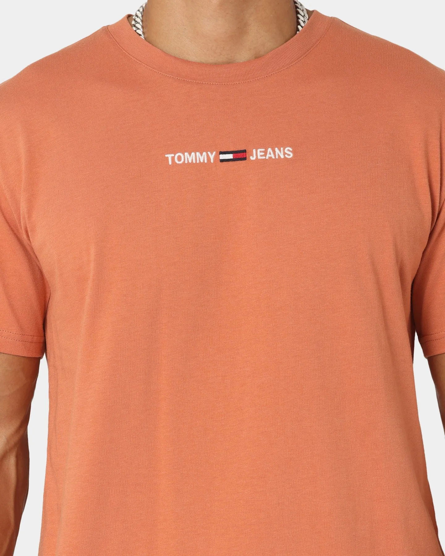 Tommy Jeans Small Text T-Shirt Dingo Orange