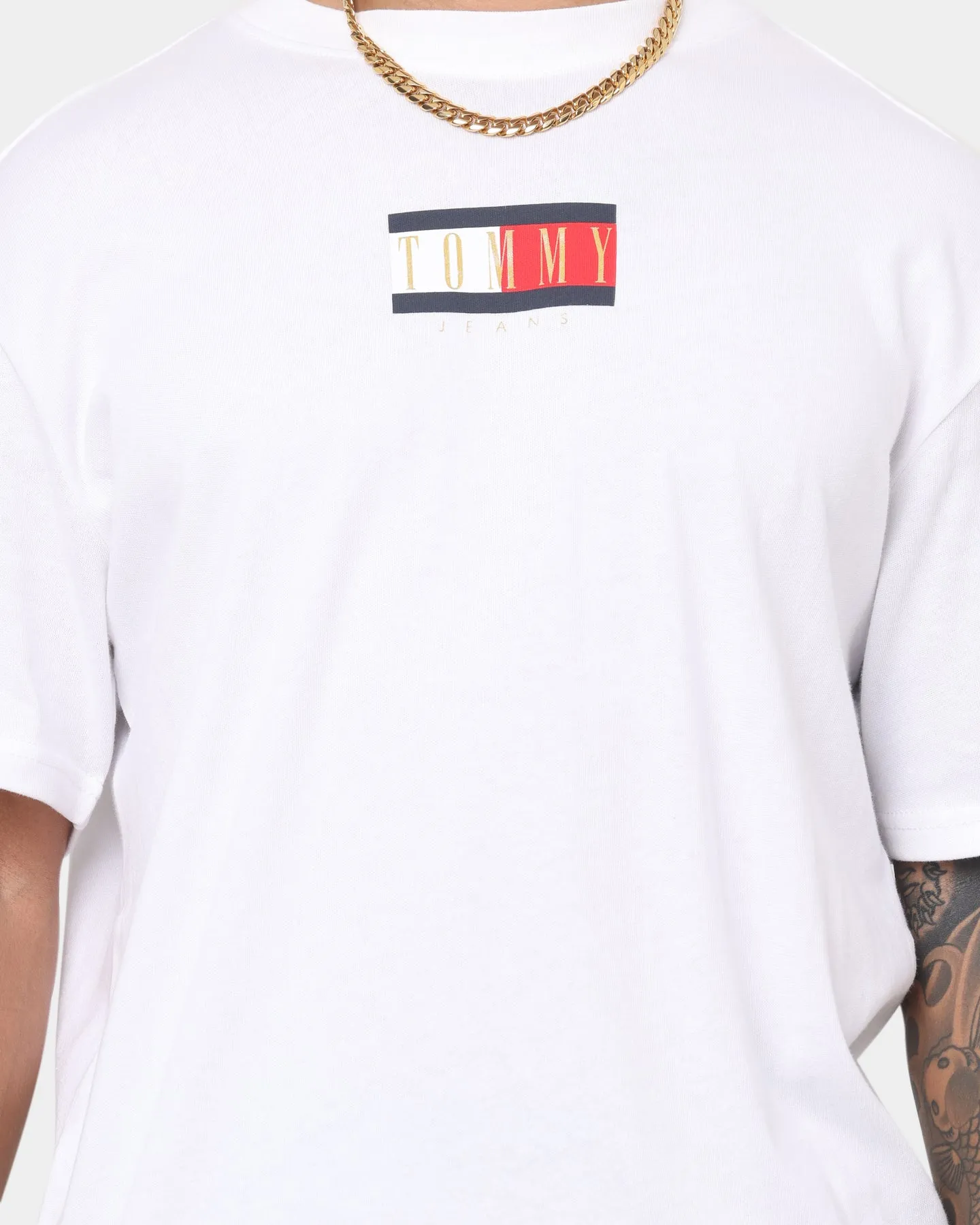 Tommy Jeans Vintage Flag T-Shirt Off White