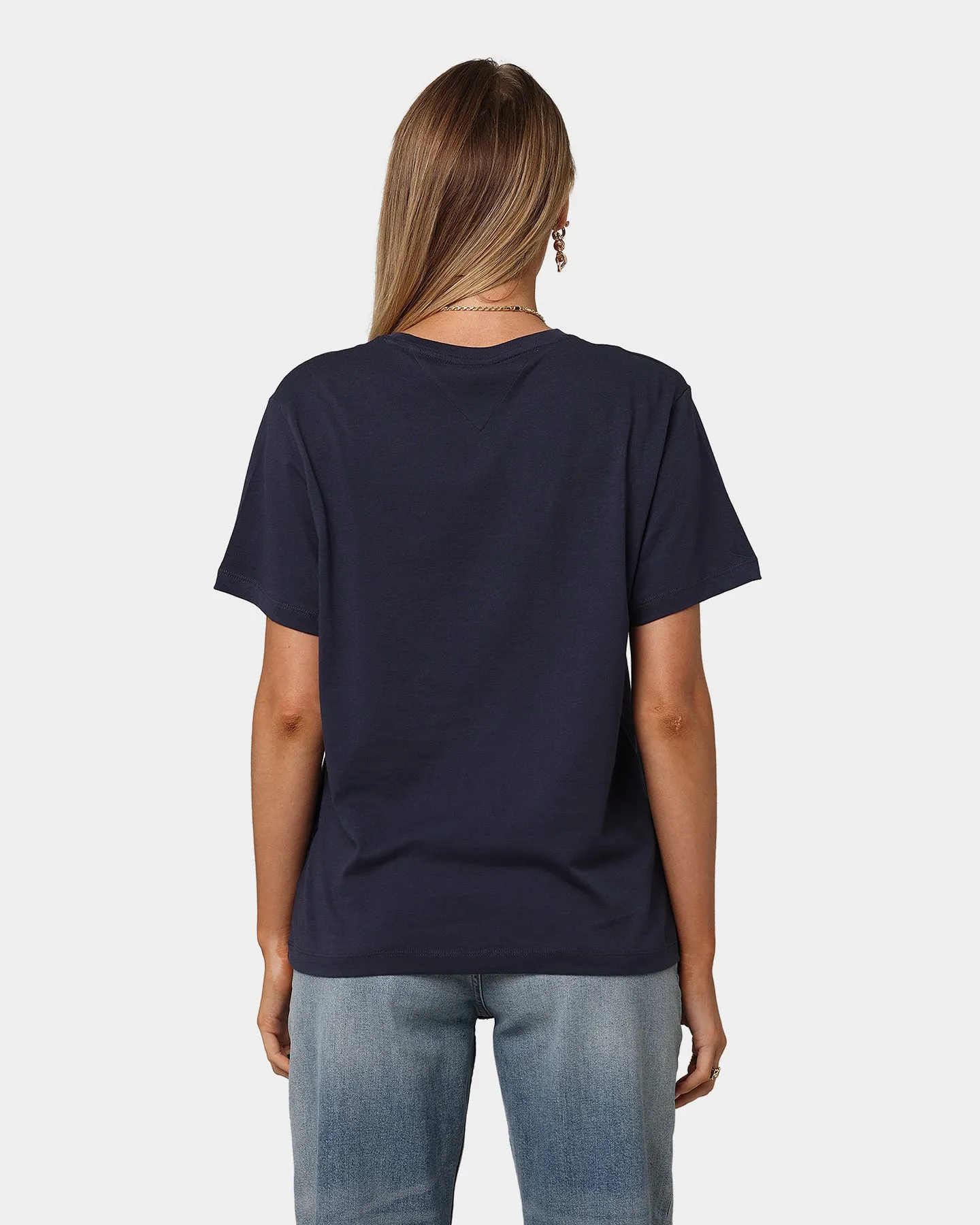 Tommy Jeans Women's Relaxed College Logo T-Shirt Twilight Navy