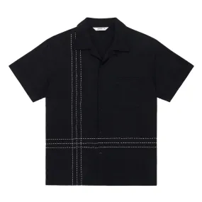 VACATION SHIRT - BLACK HAND STITCH